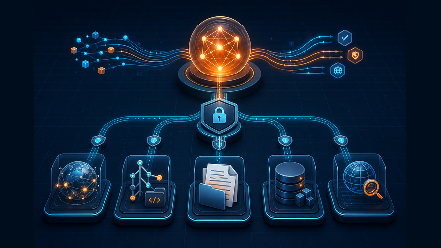 Secure host routing Doubao requests to five bounded MCP capability sources