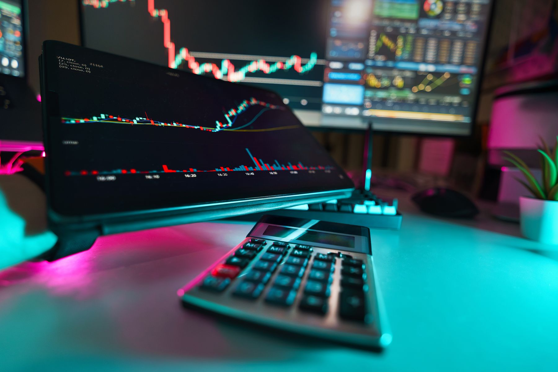 Trading workstation used for stock research in Cursor