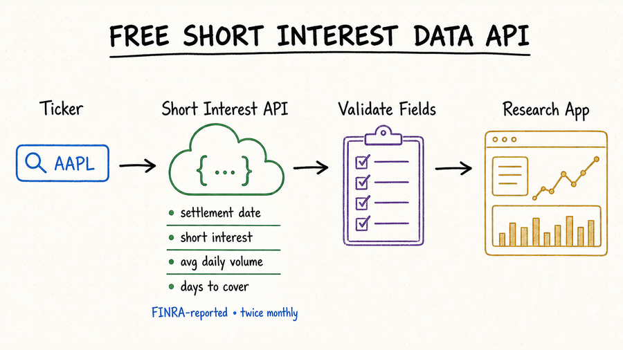 Free Short Interest Data API for US Stocks
