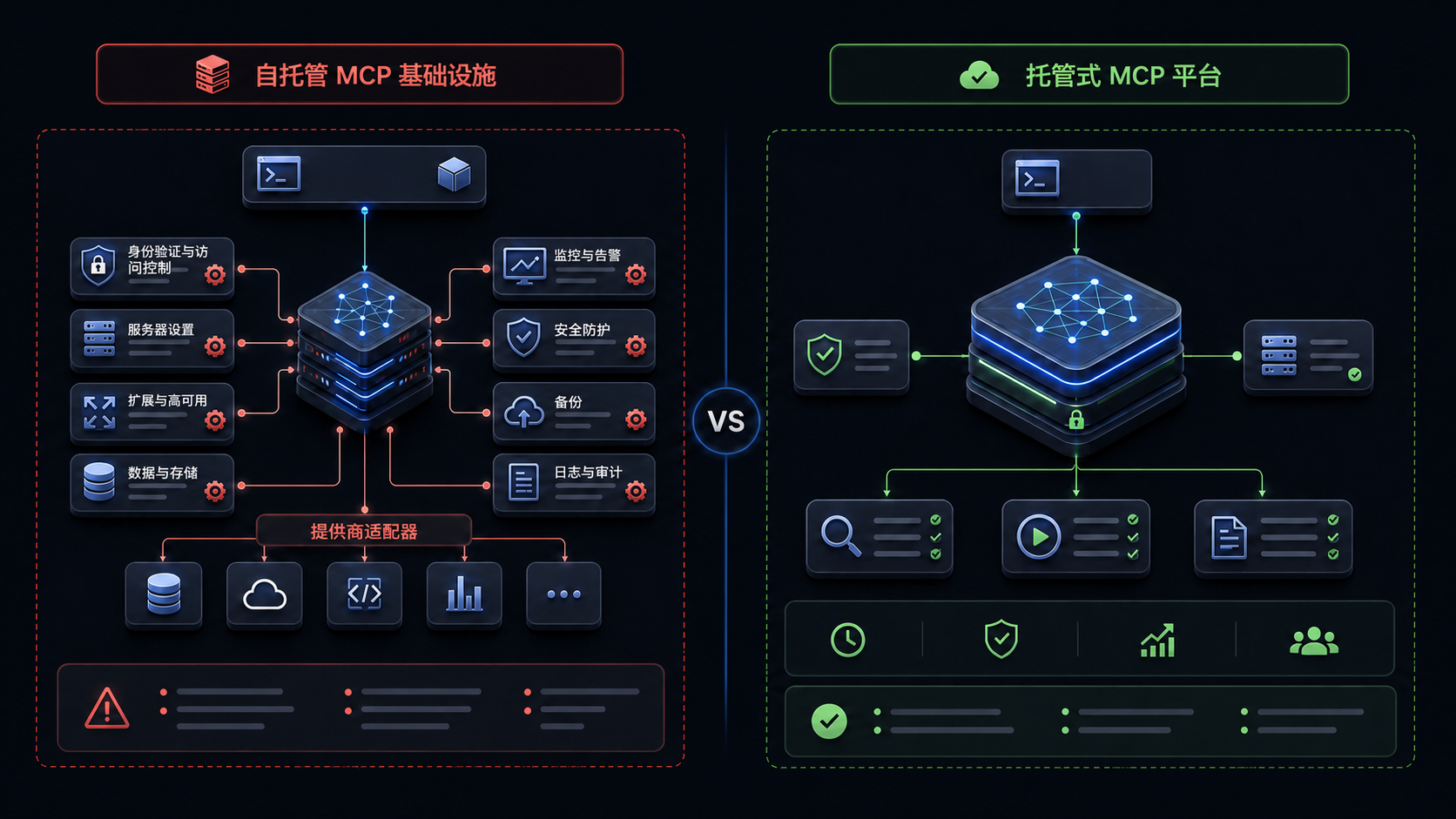 自建与托管 MCP Server 基础设施对比